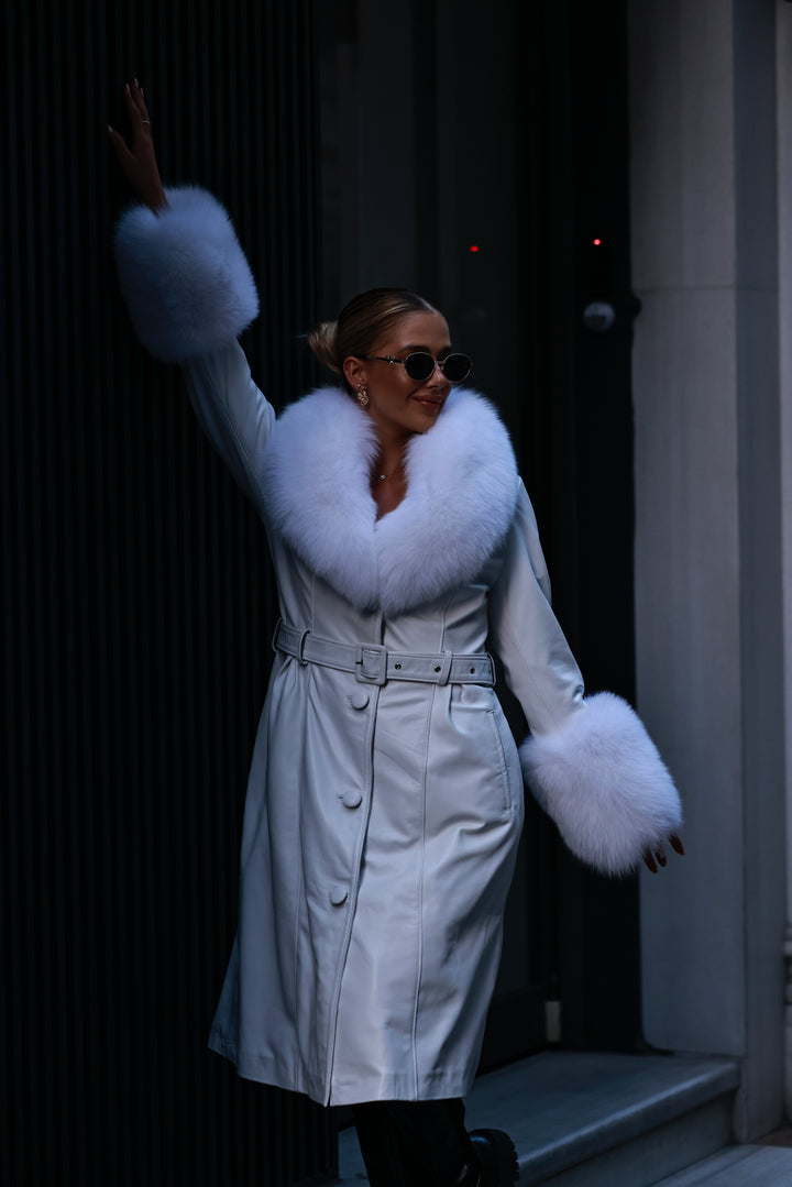 Kabát Leather biela