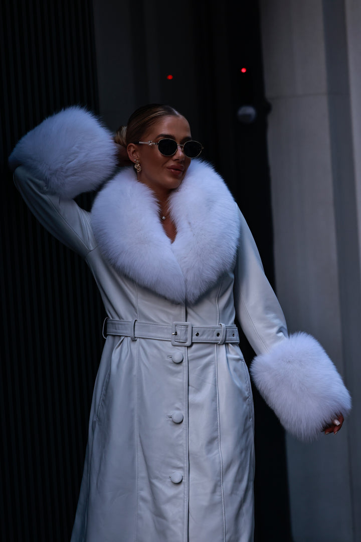 Kabát Leather biela