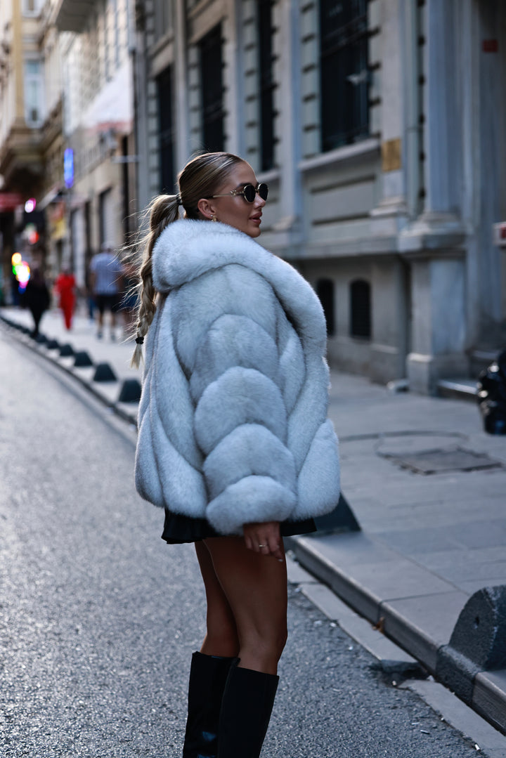 Kožuch Domias snehová biela