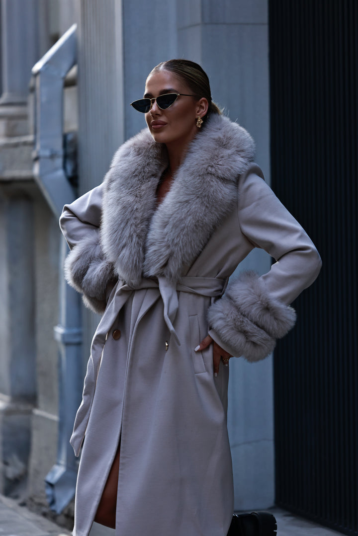 Kabát Doris pracho-ružová