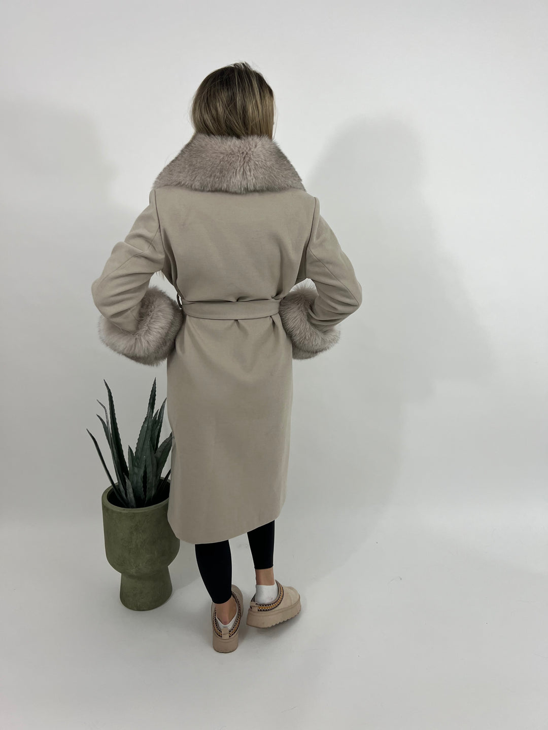 Kabát Doris pracho-ružová