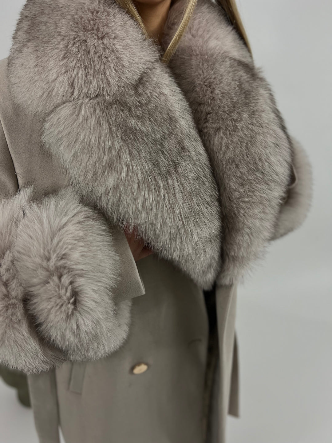 Kabát Doris pracho-ružová